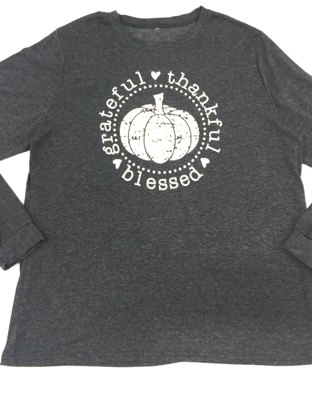NEW Next Level Apparel "Blessed, Thankful, Grateful" LS Shirt, Size 2XL